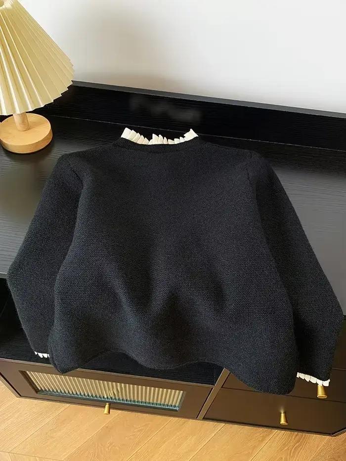 Veste Cardigan tricoté avec boutons d'amour