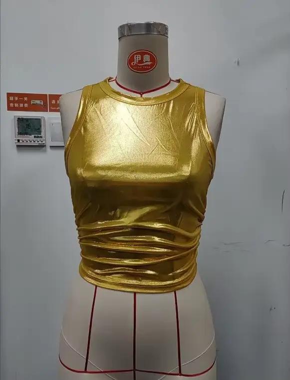Gilet chaud doré pour femme