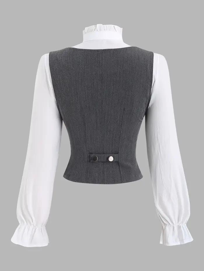 La nouvelle collection printemps/été 2025 présente un gilet polyvalent uni à col carré