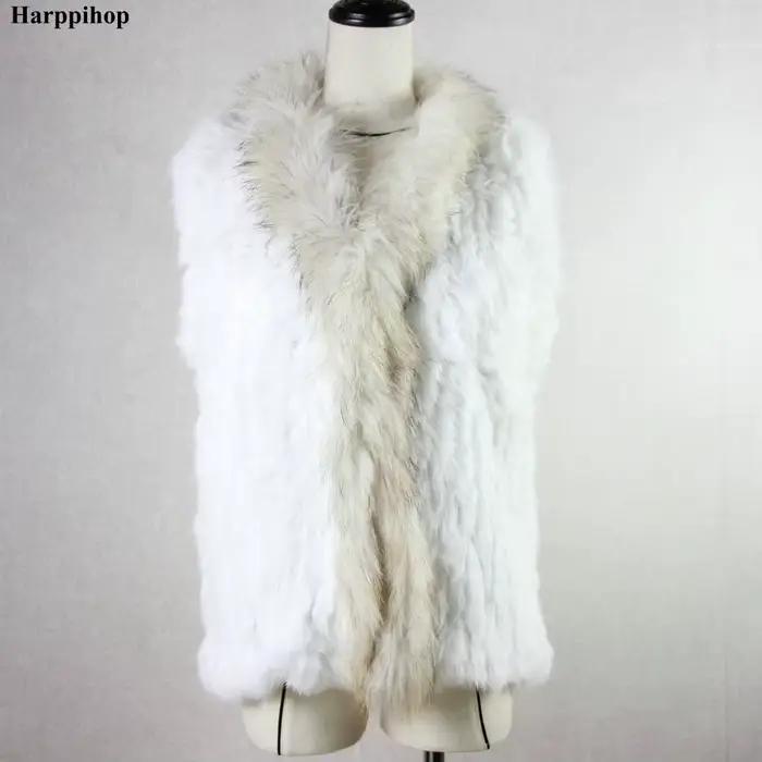 Gilet en Fourrure de Lapin group Naturelle pour Femme