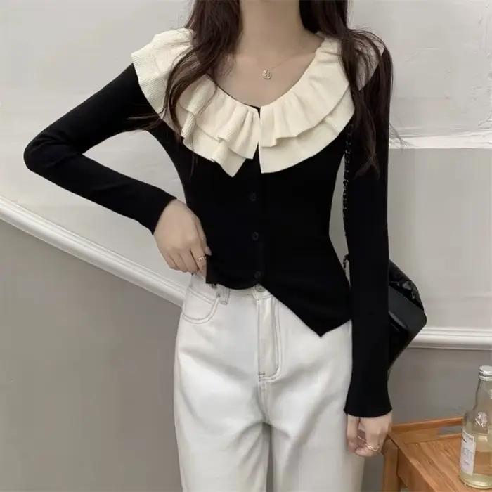 Cardigan en tricot français pour femmes
