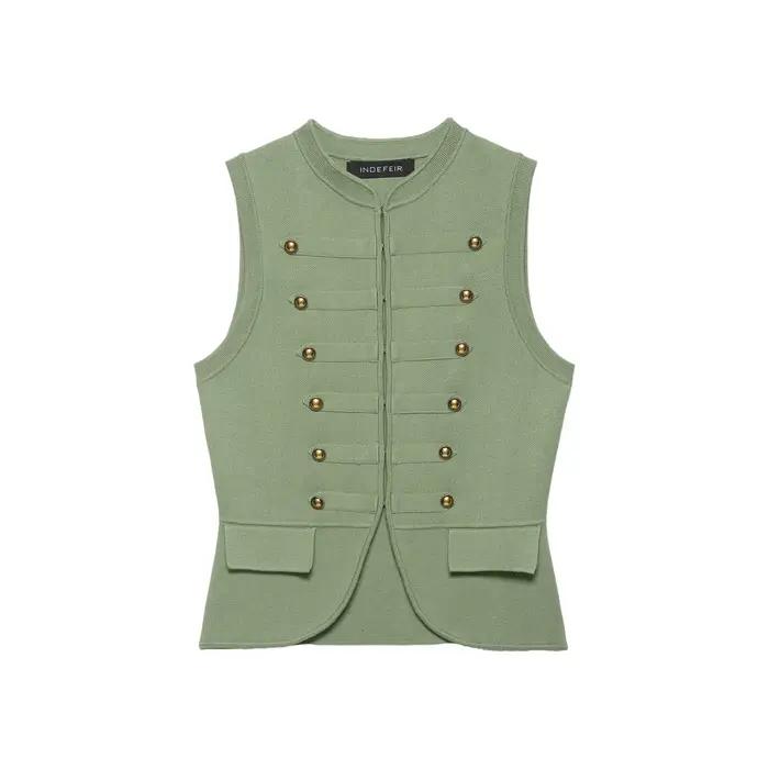 Gilet tricoté décontracté pour femme