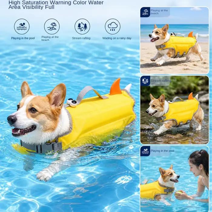 Gilet de natation pour chien, vêtements imperméables et respirants, veste flottante pour chiot, petit et moyen animal de compagnie, piscine, extérieur, lac, rivière