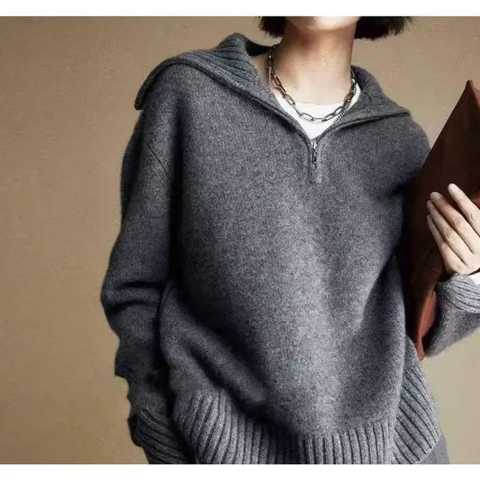 Pull à revers décontracté