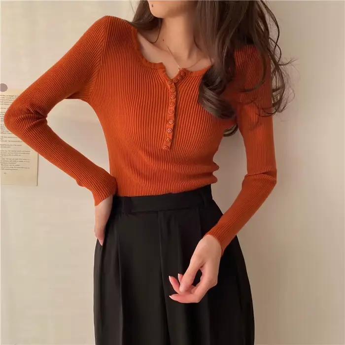 Pull Femme 2026 – Chandail Tricoté Chic et Doux à Col Rond