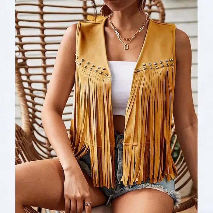 Gilet à franges pour femmes