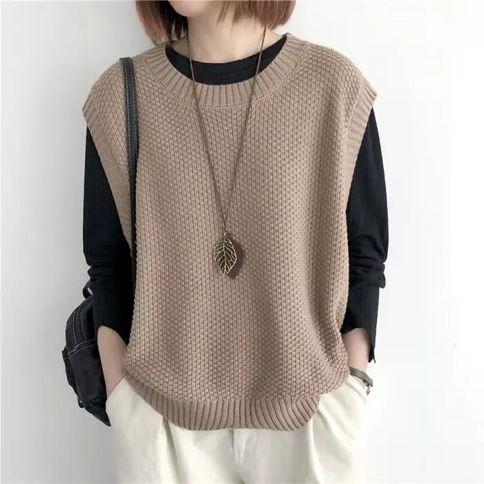 Gilets courts en tricot pour femmes