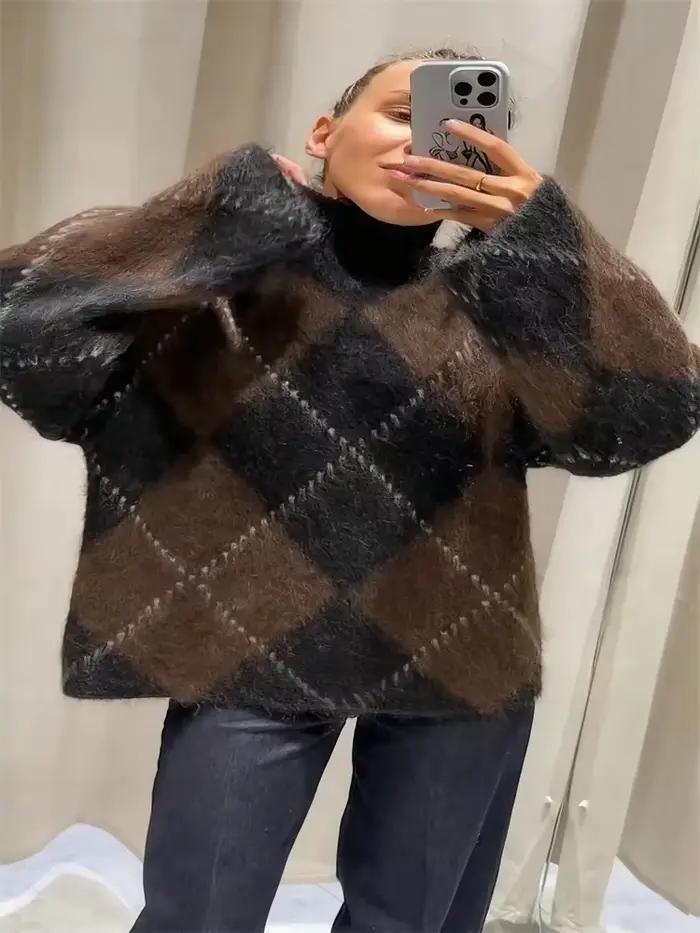 Pulls tricotés flou pour femmes