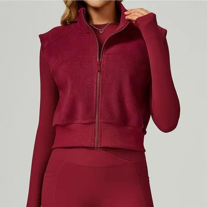 Gilet de sport en polaire épaisse pour femme