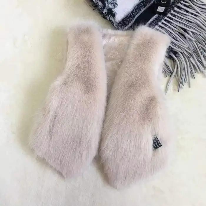 Femmes gilet de fourrure nouveau automne hiver femme