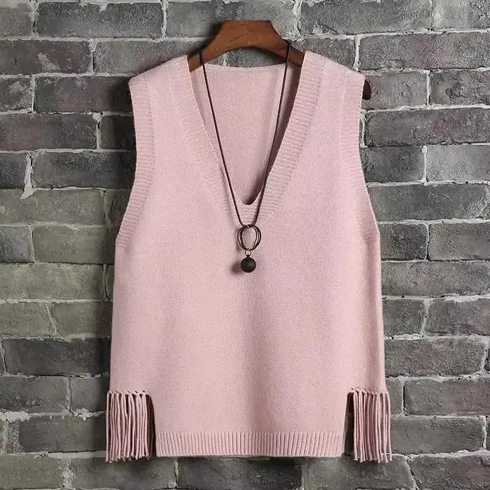 Gilet court à col en v pour femme