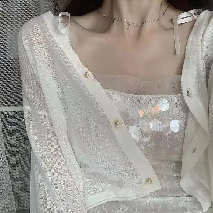 Cardigan court pour femme