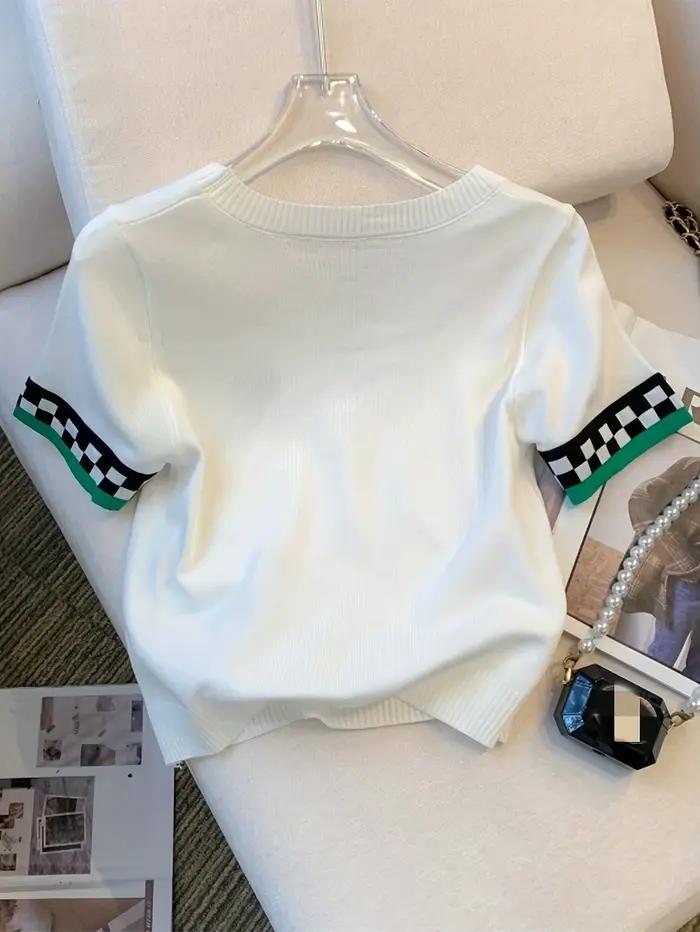 Pull côtelé à motif de cœur pour femme