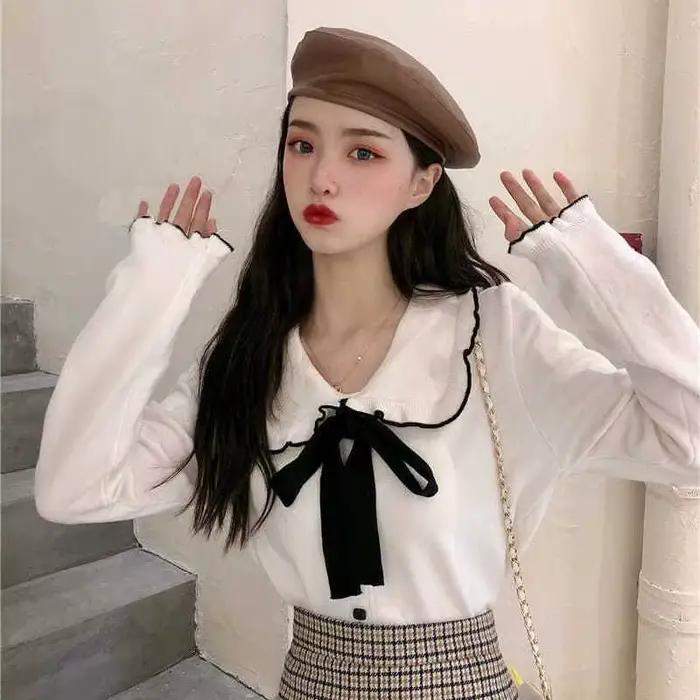 Pull à col de poupée pour femmes