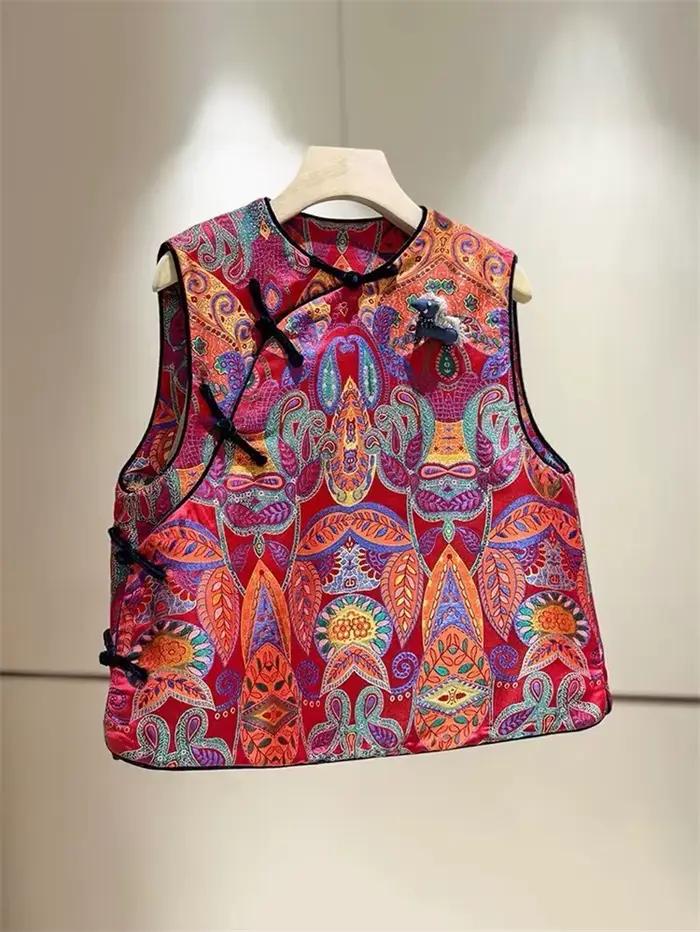 Nouvelle veste gilet chic rouge haut de gamme pour femme