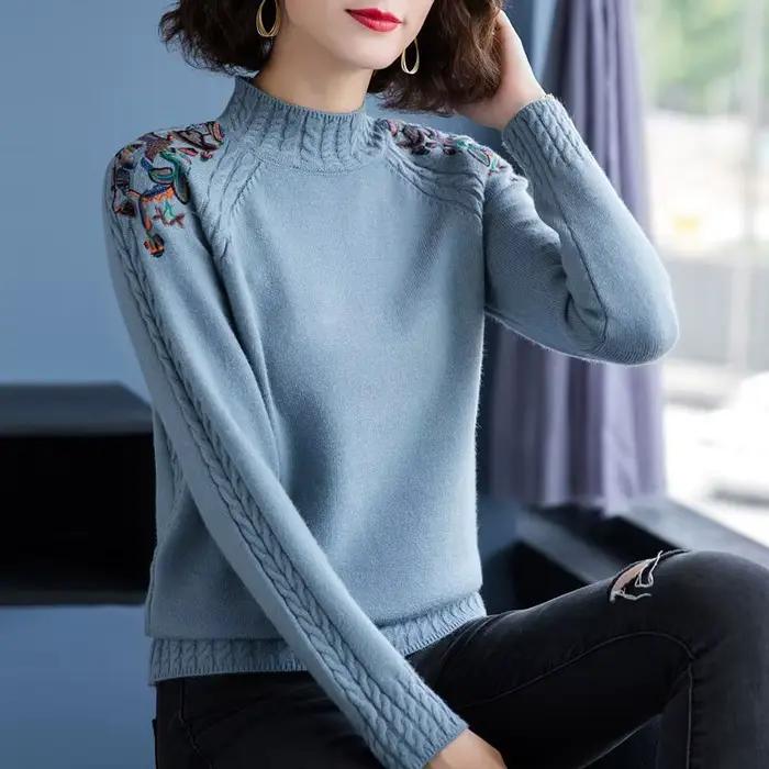 Pull Femme nouveau Vintage imprimé tricots