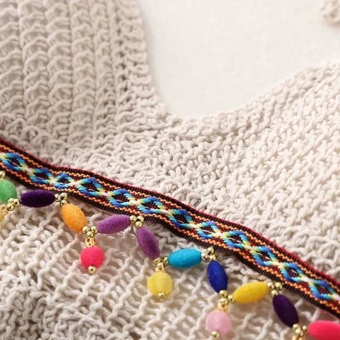 Camisole d'été sans manches en Crochet pour femmes