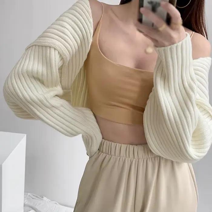 Cardigan boléro court décontracté pour femmes