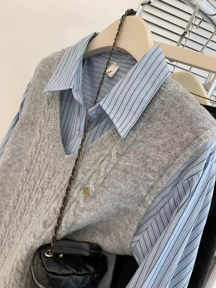 Pull à col en v pour femmes