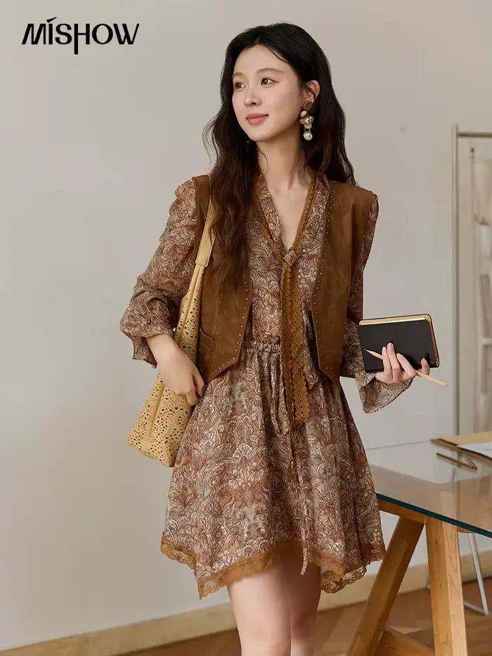 Gilet en daim MISHOW pour femme