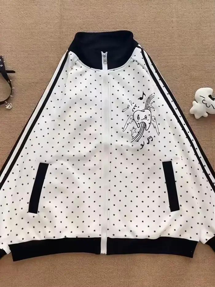 Sweatshirts rayés Kawaii doux pour femmes