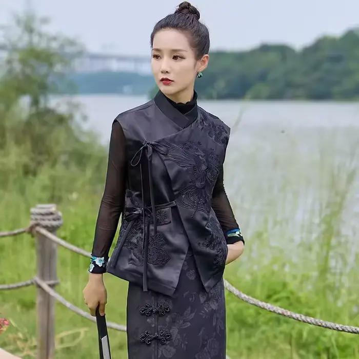 Gilet d'extérieur de Style chinois