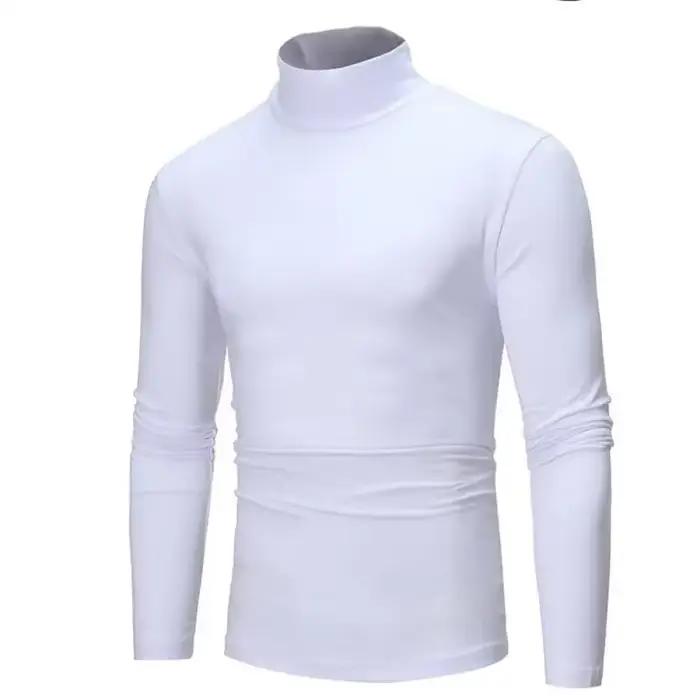 Sous-vêtements thermiques hauts hommes vêtements d'hiver chemise thermique automne hommes collants d'hiver col haut mince coupe ajustée T-shirt à manches longues