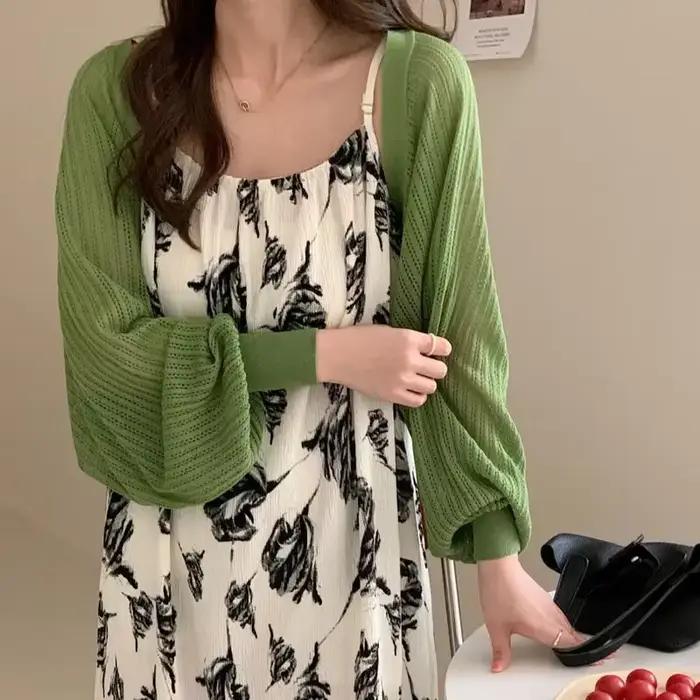 Cardigan tricoté en soie glacée française