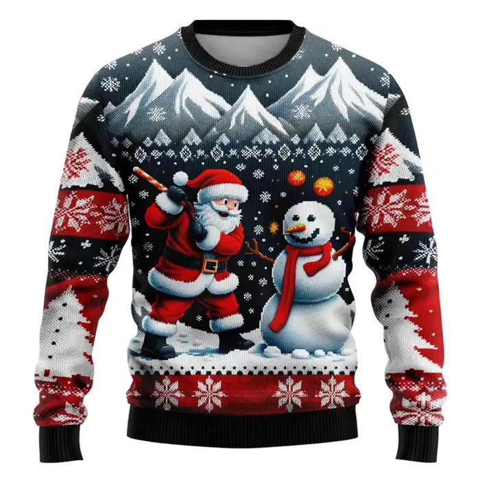 Hommes femmes sweat-shirt de noël 3D bonhomme de neige
