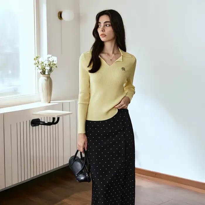 Pulls à col polo OLrain pour femmes