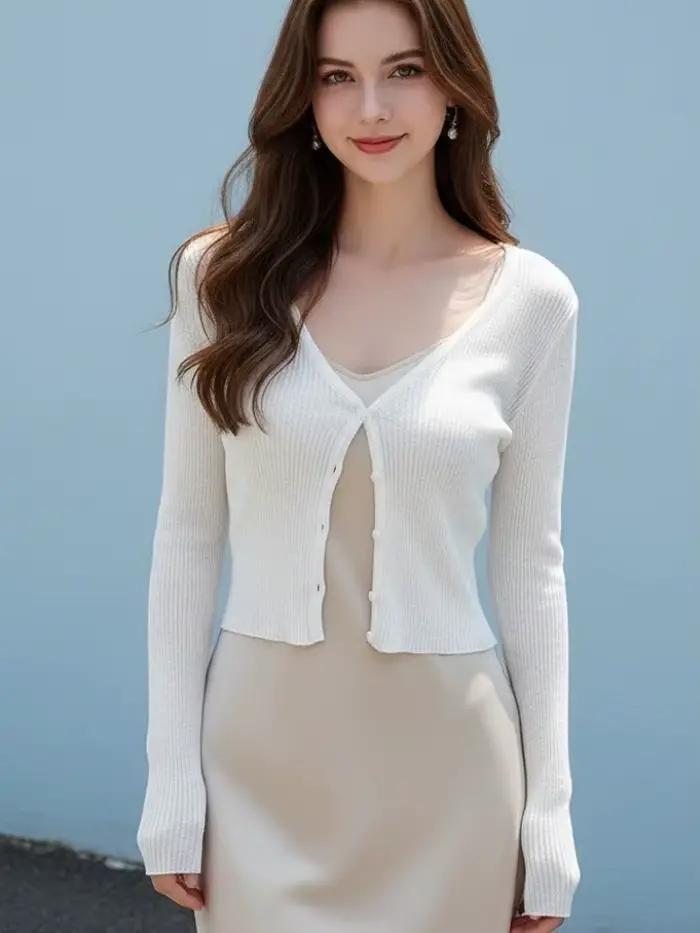 Cardigan coréen pour femme