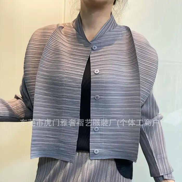 Cardigan cape plissé lavande
