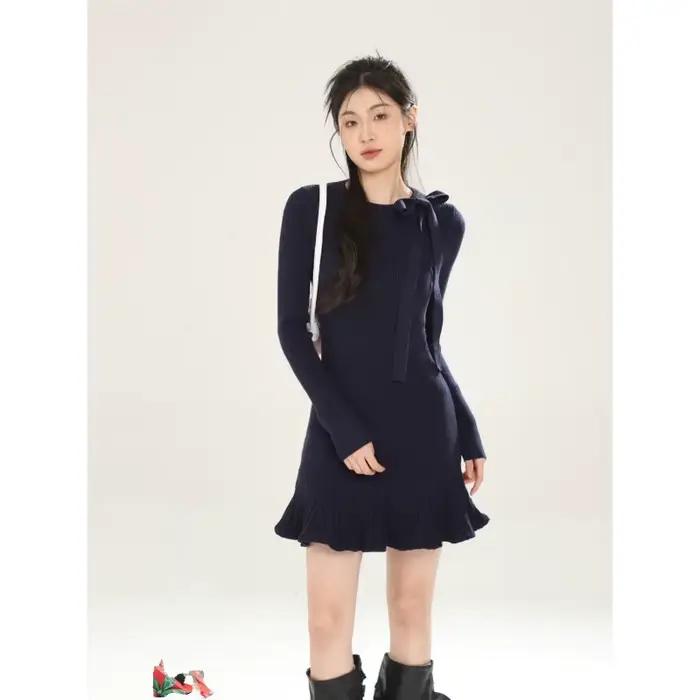 Robe pull en tricot pour femmes