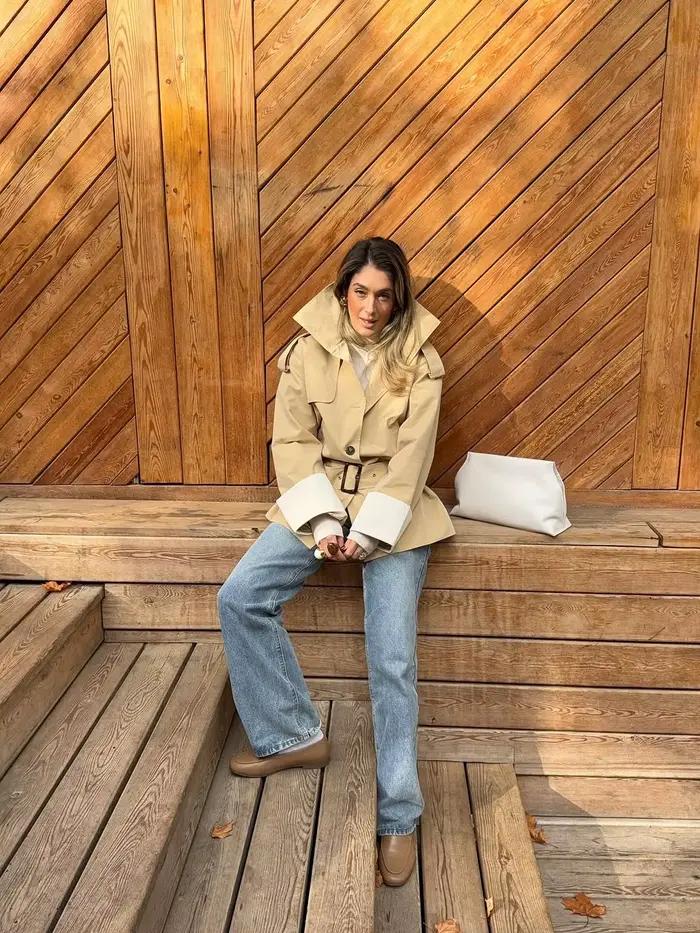 Trench-Coat Chic à col montant pour femmes