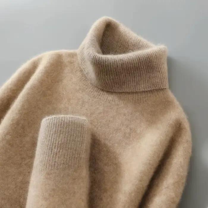 Pull à col haut 100% laine avec pull pour hommes