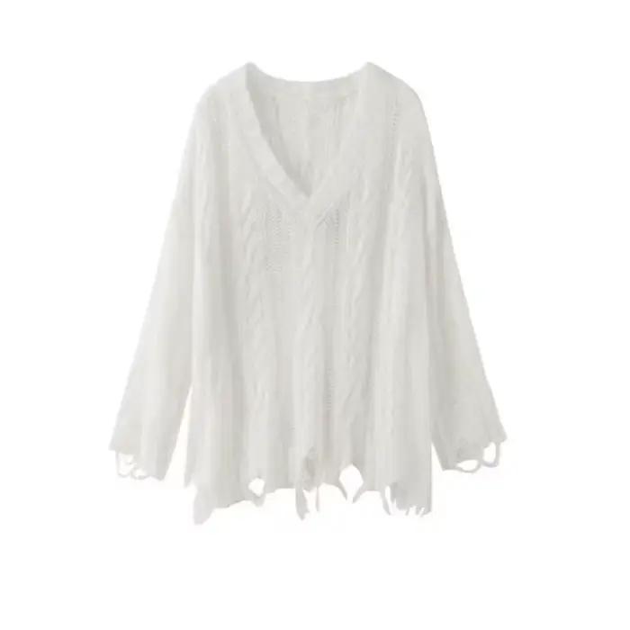 Pull en détresse pour femmes