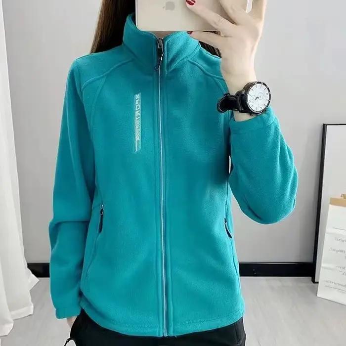 Cardigan en polaire épais pour femme