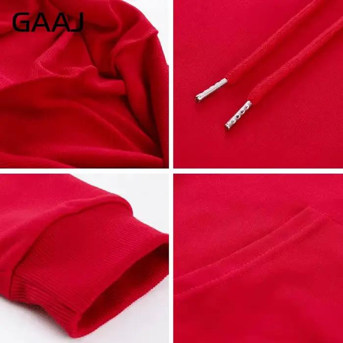 Sweat à capuche GAAJ en polyester pour homme et femme, style décontracté et confortable pour les occasions décontractées automnales et hivernales