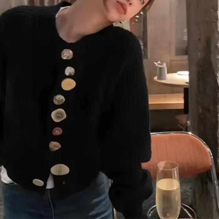 2025 nouveau pull à boutons automne/hiver
