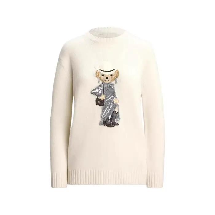 Pull en tricot Lazy Bear pour femme