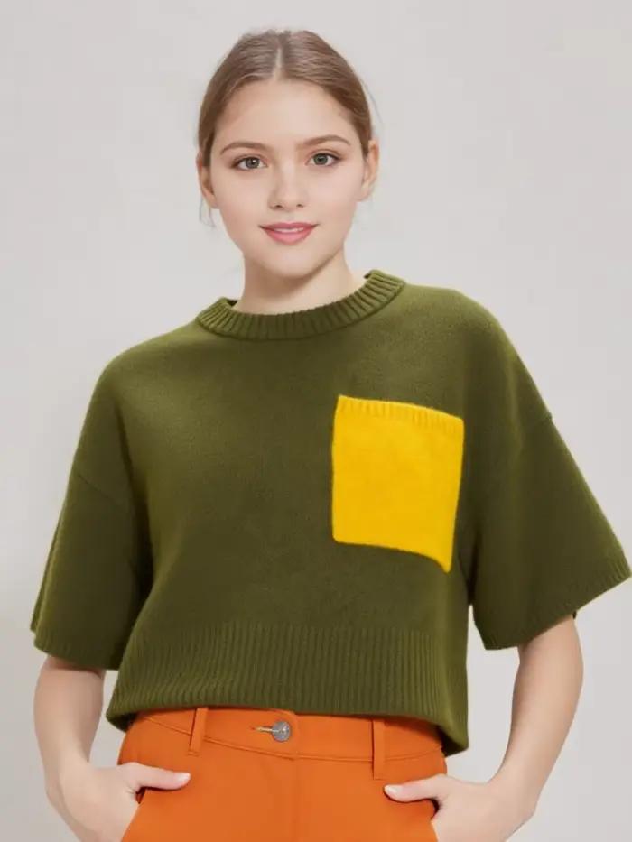 Haute qualité Aurumn Chic tricoté pull