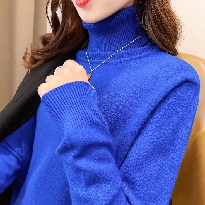 Pull à col haut pour femme