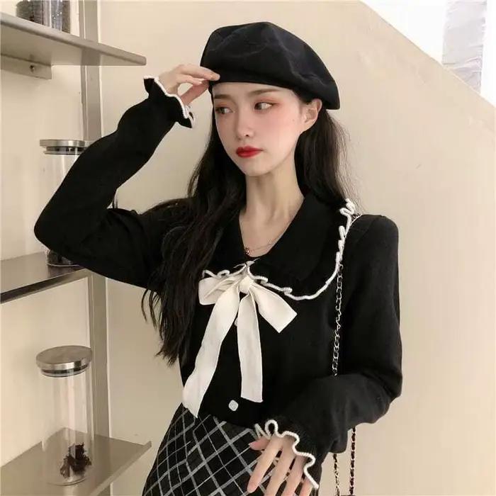 Pull à col de poupée pour femmes
