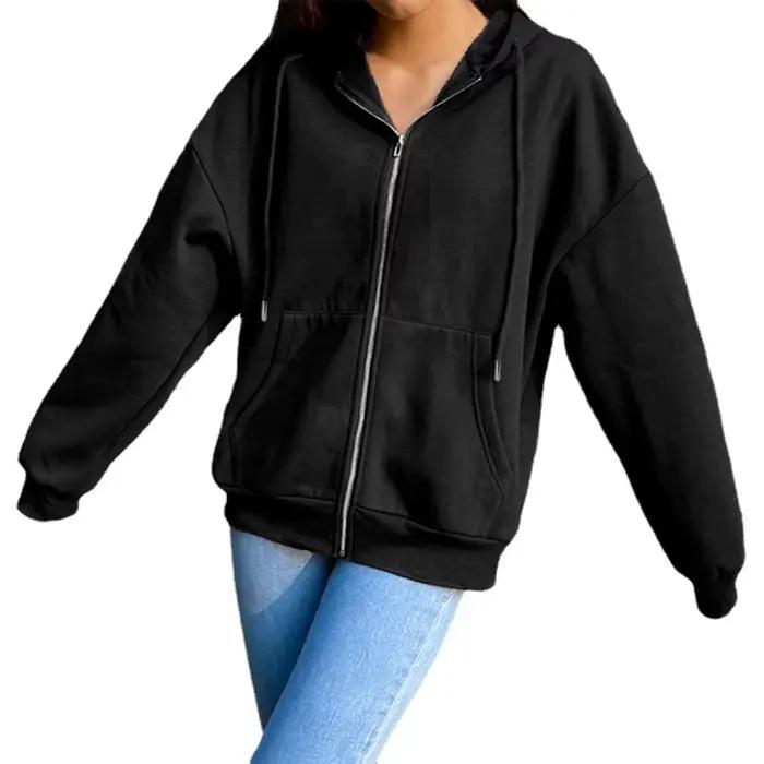 Sweat-shirt à capuche en peluche pour femmes