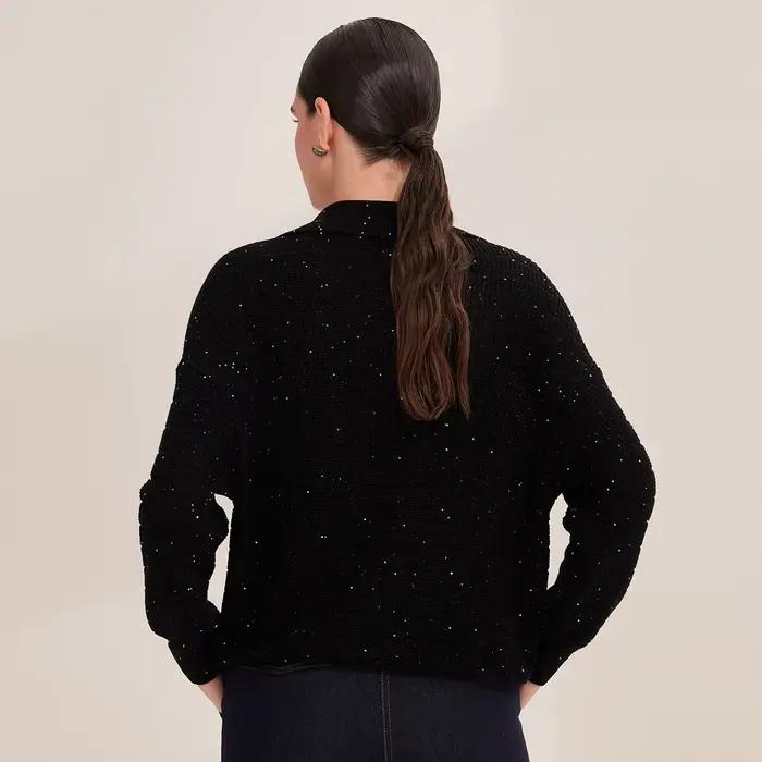 Pull en tricot col en v pour femme
