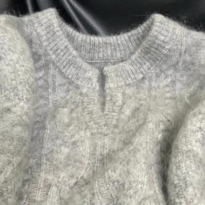 Pull épais à col en V pour femme