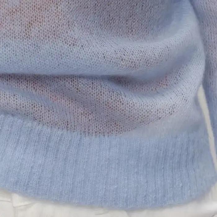 Pull à manches longues et col rond pour femme