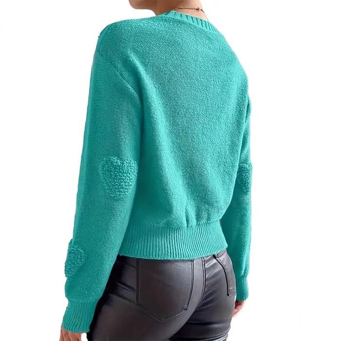 Pull vent paresseux floqué avec perles pour femme