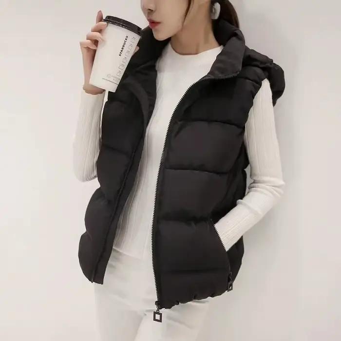Gilet court en coton pour femme