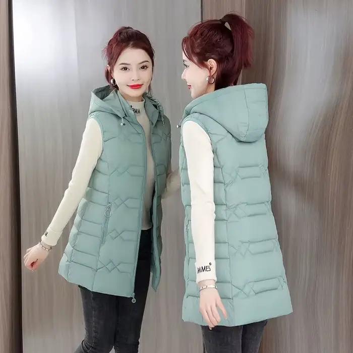 Nouvelle femme gilet automne hiver chaud vers le bas coton gilets